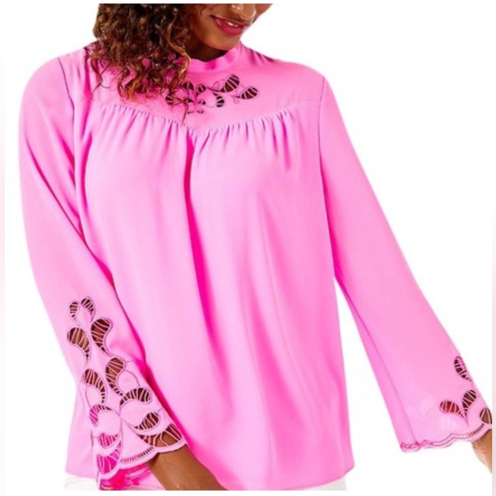 NWT Lilly Pulitzer Pheobe Embroidered Top sz L